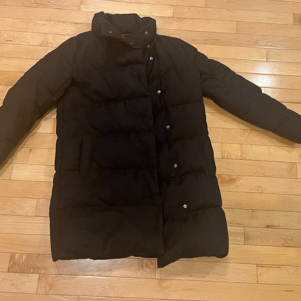 THEORY WOMENS SZ S/P PUFFER COAT JACKET BLACK